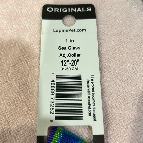 LupinePet Dog Collar - 1” width collar fits dog with necks from 12”-20” necks. - Picture 5 of 5